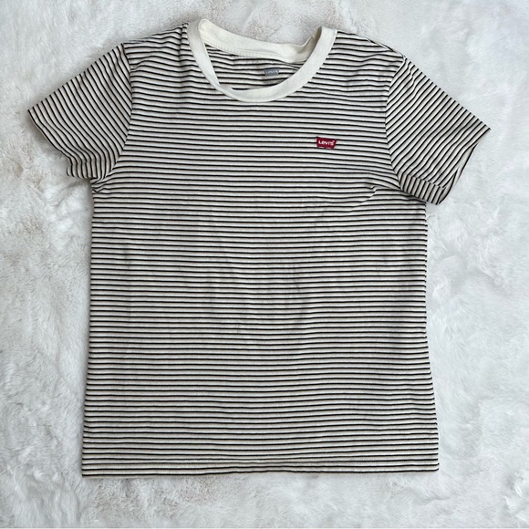 Levis Logo Classic Striped Tee Shirt - Picture 3 of 7